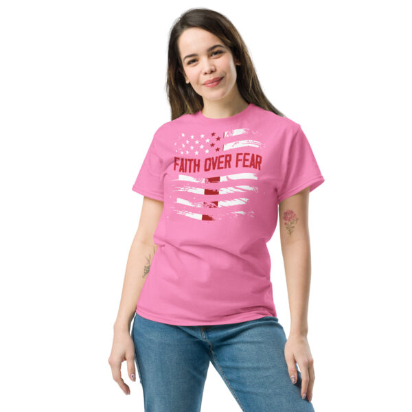 Faith t shirt gift Faith over fear tee Unisex classic tee - Image 9