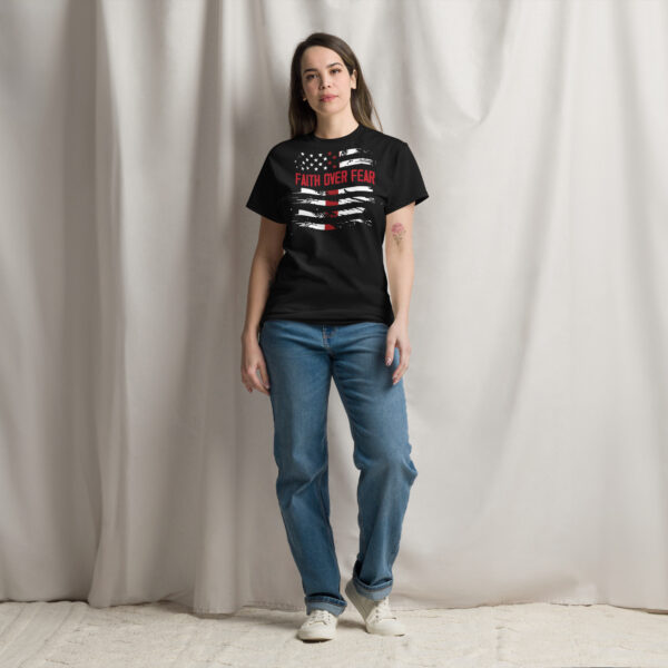Faith t shirt gift Faith over fear tee Unisex classic tee - Image 4