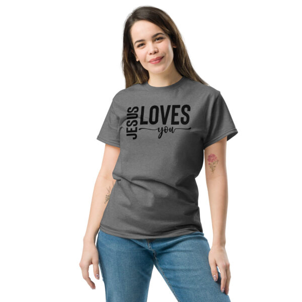 Jesus t shirts gift Jesus loves you tee Unisex classic tee - Image 6