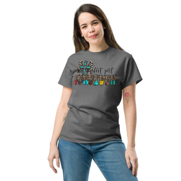 Christian t shirts gift not perfect just forgiven tee Unisex classic tee - Image 7
