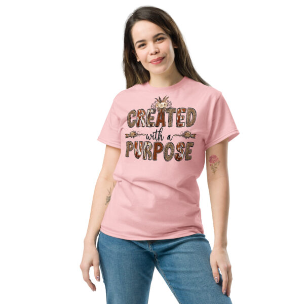 Religious t shirts gift created with a purpose tee Unisex classic tee - Image 8