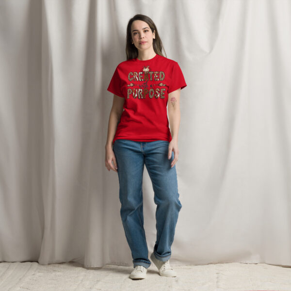 Religious t shirts gift created with a purpose tee Unisex classic tee - Image 5