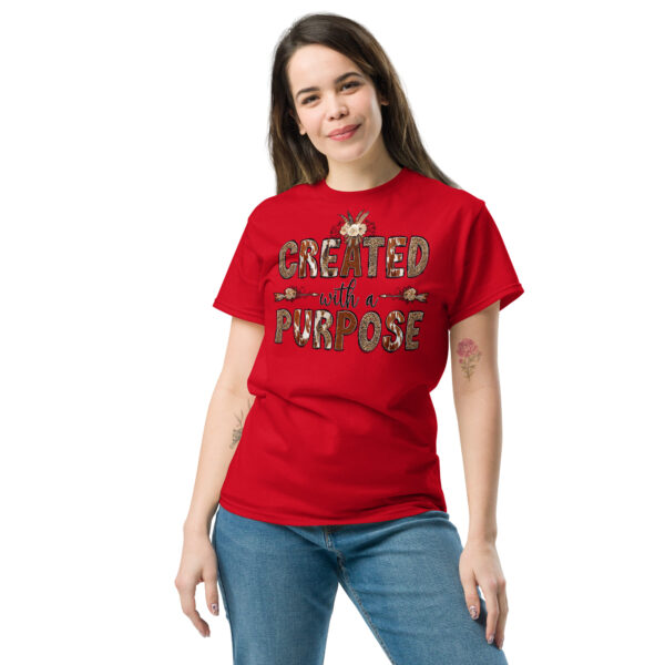 Religious t shirts gift created with a purpose tee Unisex classic tee - Image 6