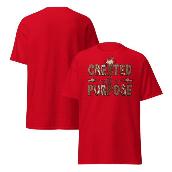 Religious t shirts gift created with a purpose tee Unisex classic tee - Image 2