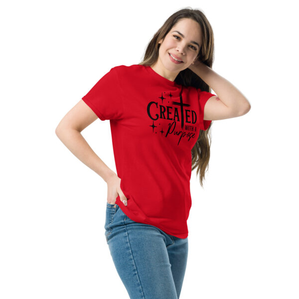 Christian t shirts gift Created with a purpose teeUnisex classic tee - Image 4