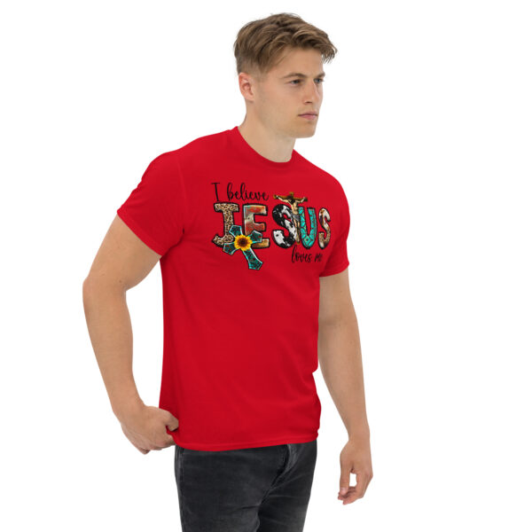 Christian t shirt gift I believe Jesus loves me tee Unisex classic tee - Image 4