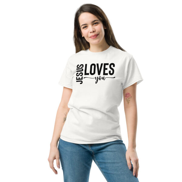 Jesus t shirts gift Jesus loves you tee Unisex classic tee - Image 8